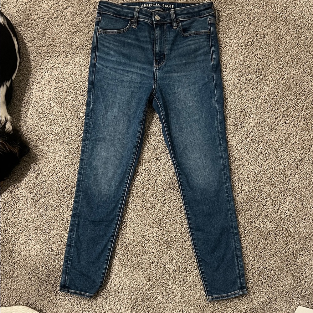 American Eagle Outfitters Women's Dark Blue Skinny Jeans